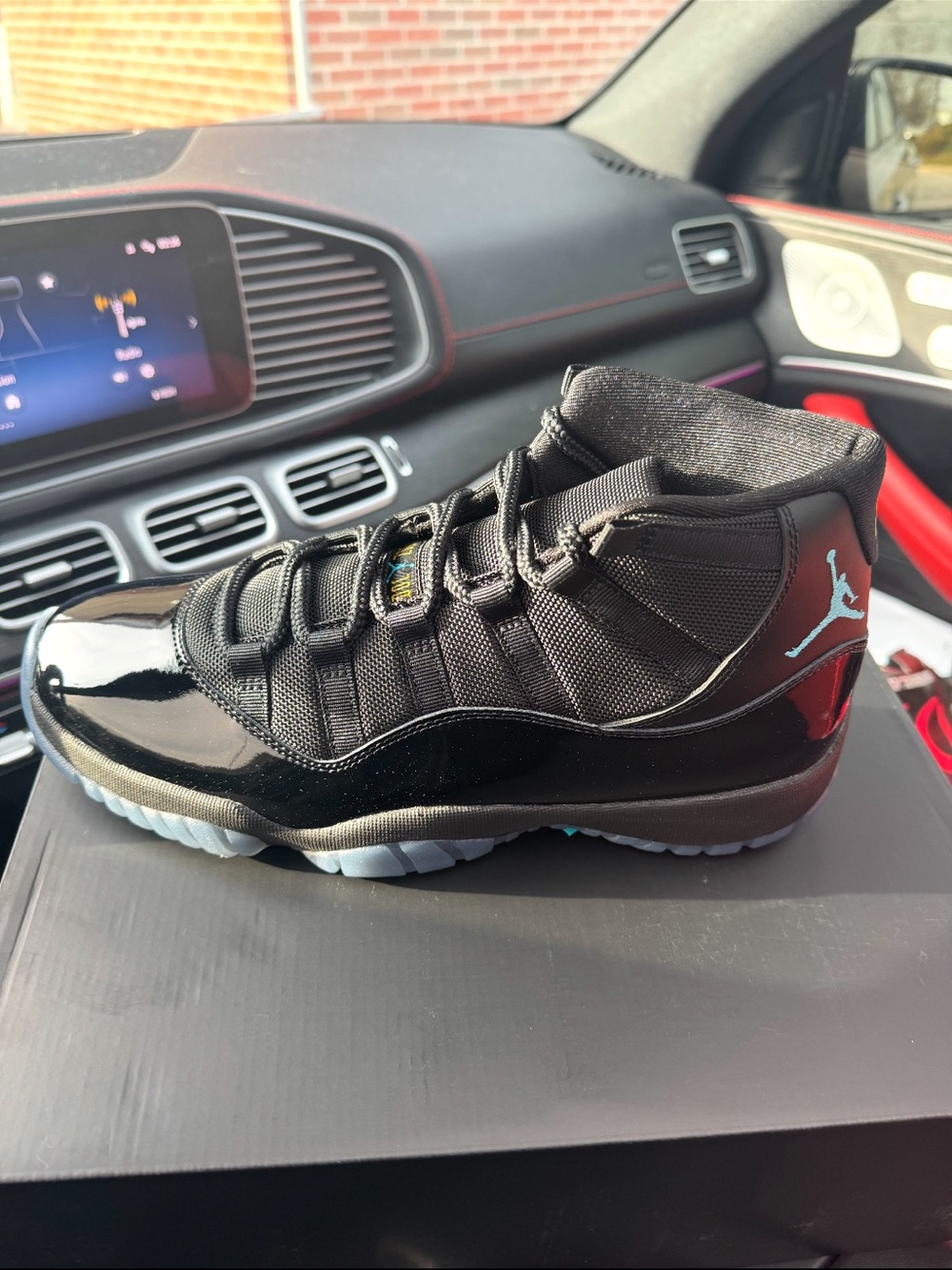 Jordan Men's Retro High-Top Sneakers - Black with Ice Sole